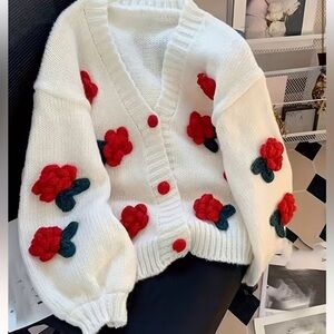 Chic Floral Embroidered Cardigan